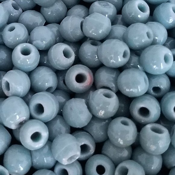 108+ Turquoise & Green Ceramic BEADS LOT Round 6 mm NEW bundle set - Picture 6 of 8